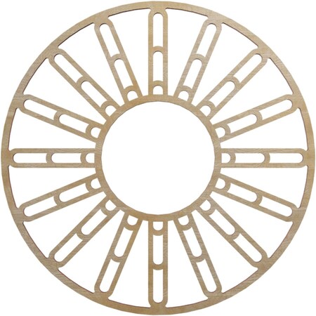 Ekena Millwork Hale Wood Fretwork Pierced Ceiling Medallion, Hickory, 16"OD x 5 3/4"ID x 1/4"T CMWP16X16X0250HHHI